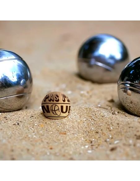 Lot de 3 Cochonnets de Pétanque en Bois avec Message