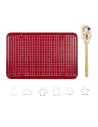 Coffret Pâtisserie Noël 9 Pièces avec Plaque Rouge 42 cm - Kit Complet Emporte-Pièces et Accessoires