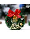 Lot de 6 Mini Couronnes de Noël – Ø 7 cm – Décoration en Plastique