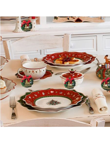 Lot de 6 Mini Couronnes de Noël – Ø 7 cm – Décoration en Plastique