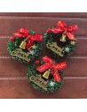 Lot de 6 Mini Couronnes de Noël – Ø 7 cm – Décoration en Plastique
