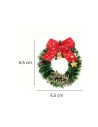 Lot de 6 Mini Couronnes de Noël – Ø 7 cm – Décoration en Plastique