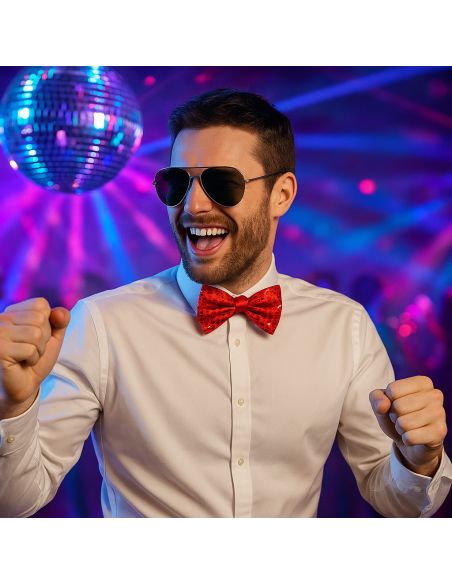 Noeud Papillon Brillant Tenue Disco