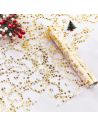 Chemin de Table Brillant Motif Étoilé – Doré ou Argenté – Décoration de Table Festive (500 x 28 cm)