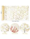 Chemin de Table Brillant Motif Étoilé – Doré ou Argenté – Décoration de Table Festive (500 x 28 cm)