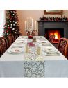 Chemin de Table Brillant Motif Étoilé – Doré ou Argenté – Décoration de Table Festive (500 x 28 cm)