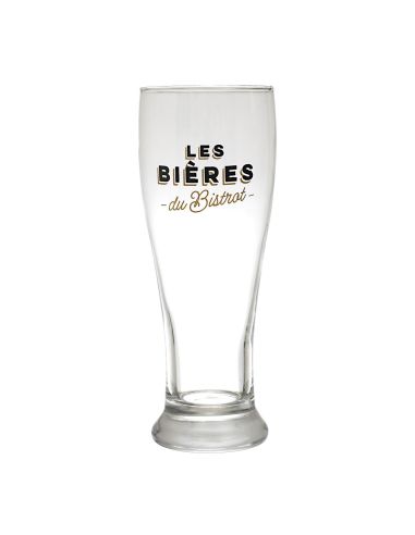 Coffret 4 verres à bière – "Les Bières du Bistrot" – Tulipe, Pilsner, Ballon, Nonic