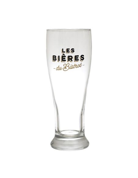 Coffret 4 verres à bière – "Les Bières du Bistrot" – Tulipe, Pilsner, Ballon, Nonic