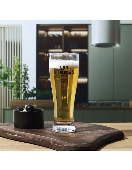 Coffret 4 verres à bière – "Les Bières du Bistrot" – Tulipe, Pilsner, Ballon, Nonic