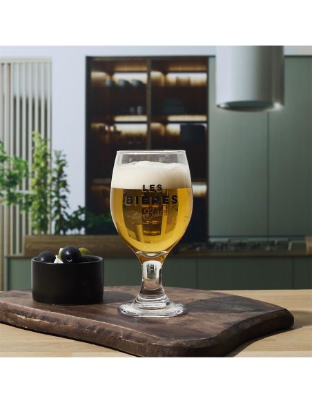 Coffret 4 verres à bière – "Les Bières du Bistrot" – Tulipe, Pilsner, Ballon, Nonic
