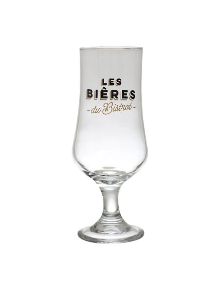 Coffret 4 verres à bière – "Les Bières du Bistrot" – Tulipe, Pilsner, Ballon, Nonic