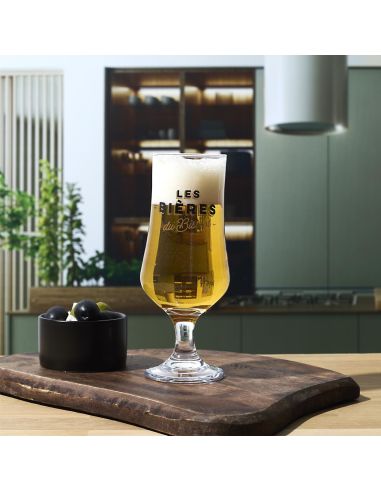 Coffret 4 verres à bière – "Les Bières du Bistrot" – Tulipe, Pilsner, Ballon, Nonic