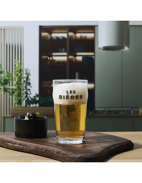 Coffret 4 verres à bière – "Les Bières du Bistrot" – Tulipe, Pilsner, Ballon, Nonic