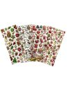 4 Sacs Cadeaux de Noël Transparent avec Attache – Motifs Festifs Père Noël & Pain d’Épices (27,5 x 12,5 cm)