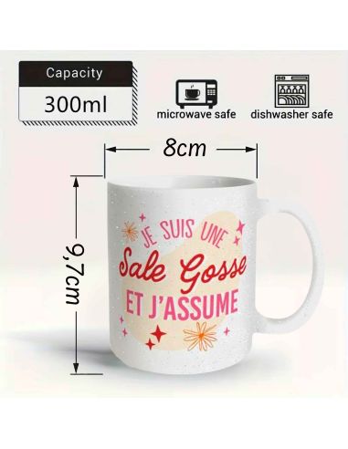 Coffret Mug + Chaussettes pailletées "Sale Gosse" – Cadeau fun à offrir