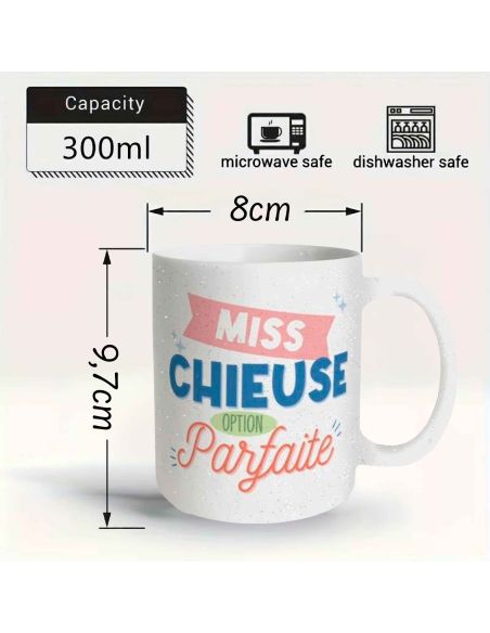 Coffret Mug "Miss Chieuse – Option Parfaite" + Chaussettes glitter