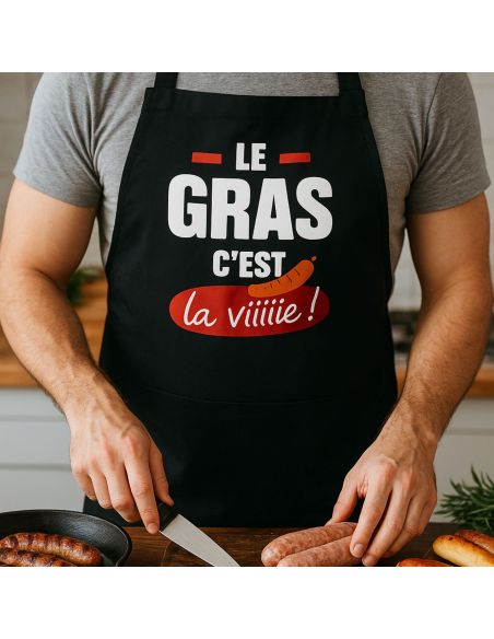Tablier cuisine humoristique – Plusieurs messages et couleurs