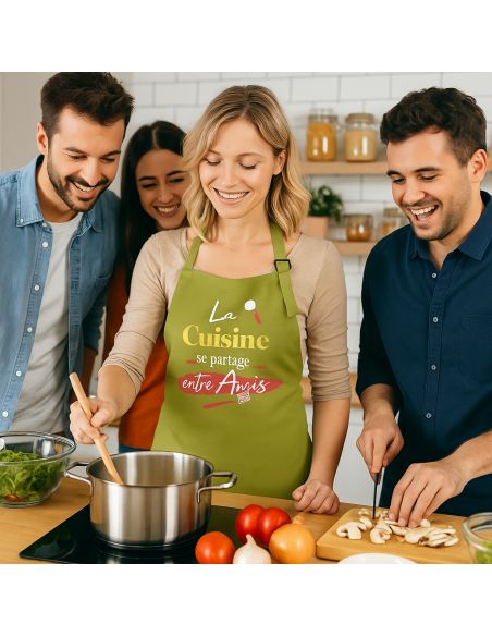 Tablier cuisine humoristique – Plusieurs messages et couleurs