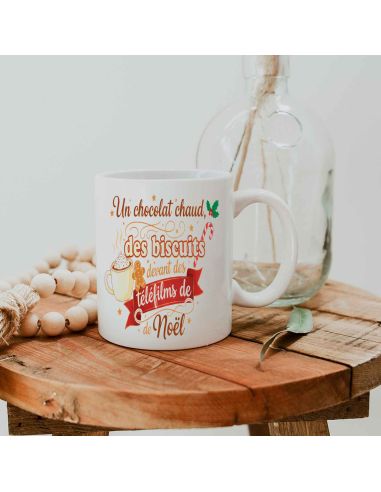 Mug céramique – Chocolat chaud & téléfilms de Noël – 330 ml