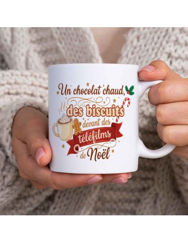 Mug céramique – Chocolat chaud & téléfilms de Noël – 330 ml
