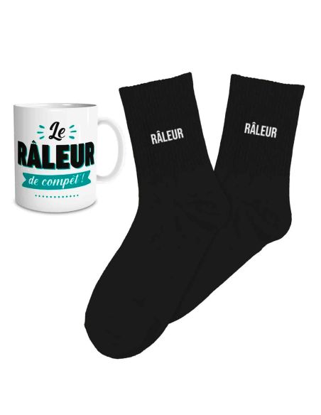 Coffret cadeau Mug & Chaussettes – Le Râleur de Compét’
