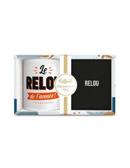 Coffret cadeau Mug & Chaussettes – Le Relou de l’année