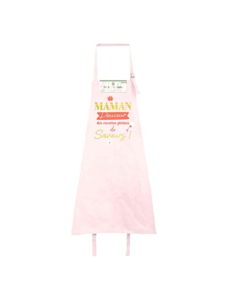 Tablier de cuisine rose – Maman, Douceur des recettes pleines de saveurs
