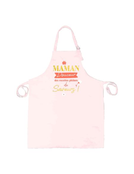 Tablier de cuisine rose – Maman, Douceur des recettes pleines de saveurs