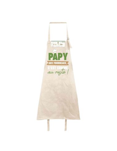 Tablier de cuisine Papy – Aux fourneaux, c’est comme au resto !