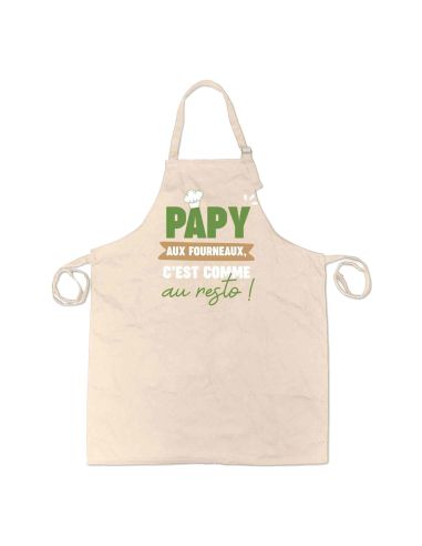 Tablier de cuisine Papy – Aux fourneaux, c’est comme au resto !