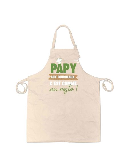 Tablier de cuisine Papy – Aux fourneaux, c’est comme au resto !