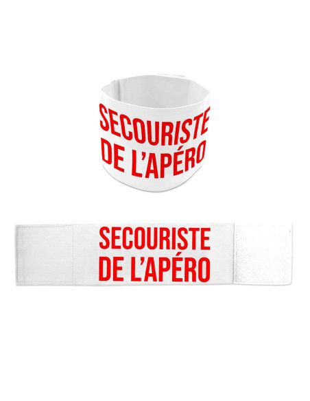 Brassard Humoristique "Secouriste de l’Apéro" – avec Velcro