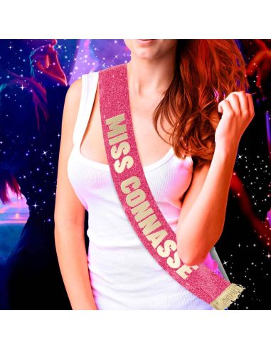 Écharpe Miss à Paillettes Humour – Accessoire Déguisement ou Cadeau