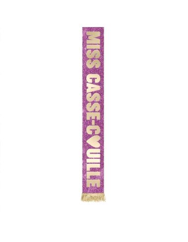Écharpe Miss à Paillettes Humour – Accessoire Déguisement ou Cadeau