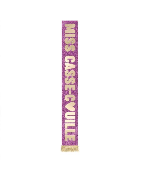 Écharpe Miss à Paillettes Humour – Accessoire Déguisement ou Cadeau