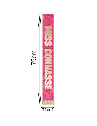 Écharpe Miss à Paillettes Humour – Accessoire Déguisement ou Cadeau