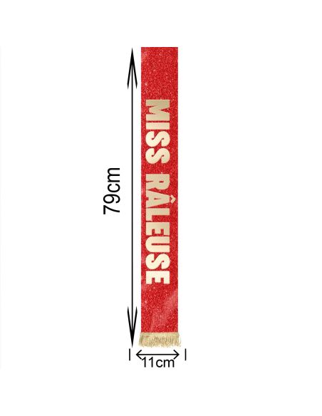 Écharpe Miss à Paillettes Humour – Accessoire Déguisement ou Cadeau