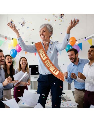 Écharpe Miss à Paillettes Humour – Accessoire Déguisement ou Cadeau