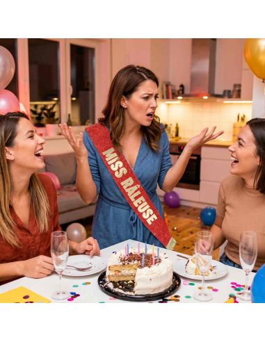 Écharpe Miss à Paillettes Humour – Accessoire Déguisement ou Cadeau