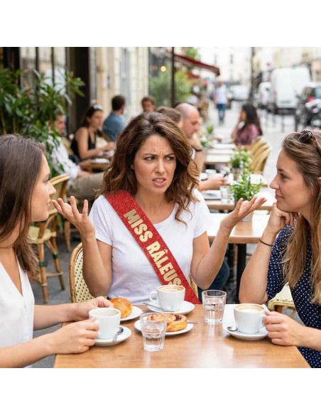 Écharpe Miss à Paillettes Humour – Accessoire Déguisement ou Cadeau