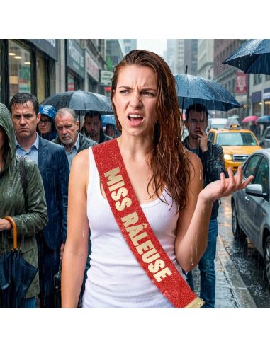 Écharpe Miss à Paillettes Humour – Accessoire Déguisement ou Cadeau