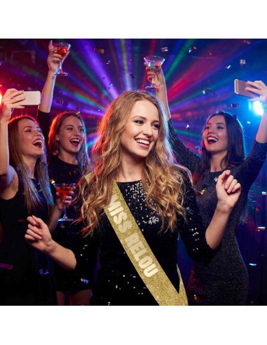 Écharpe Miss à Paillettes Humour – Accessoire Déguisement ou Cadeau