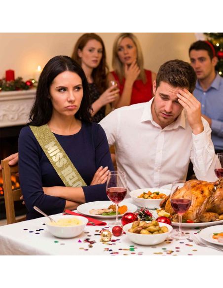 Écharpe Miss à Paillettes Humour – Accessoire Déguisement ou Cadeau