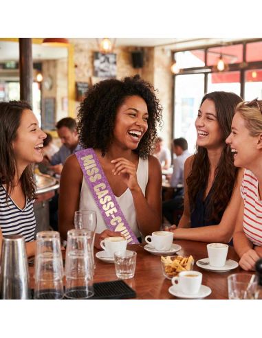 Écharpe Miss à Paillettes Humour – Accessoire Déguisement ou Cadeau