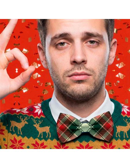 Noeud Papillon Motif Noël "Vraiment Moche" -12 modèles Différents