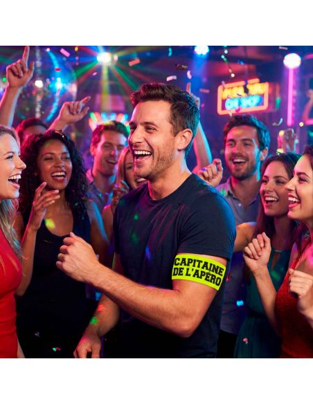 Brassard Humoristique "Capitaine de l'Apéro" – avec Velcro