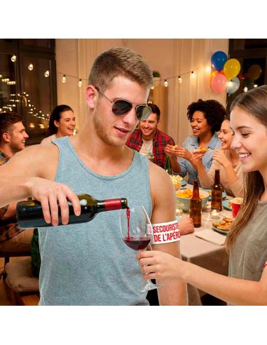 Brassard Humoristique "Secouriste de l’Apéro" – avec Velcro