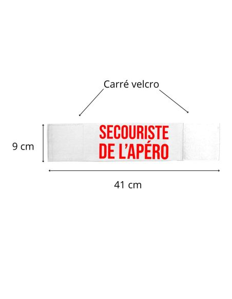 Brassard Humoristique "Secouriste de l’Apéro" – avec Velcro