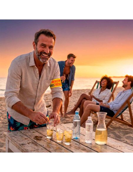 Brassard Jaune "Médecin Anesthésiste" – avec Velcro