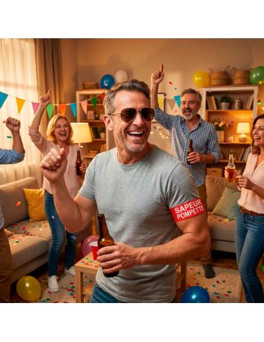 Brassard Humour Rouge – "Sapeur Pompette"